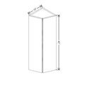 CNC Classic Versailles White 12" W X 42" H Double Door Wall End Cabinet