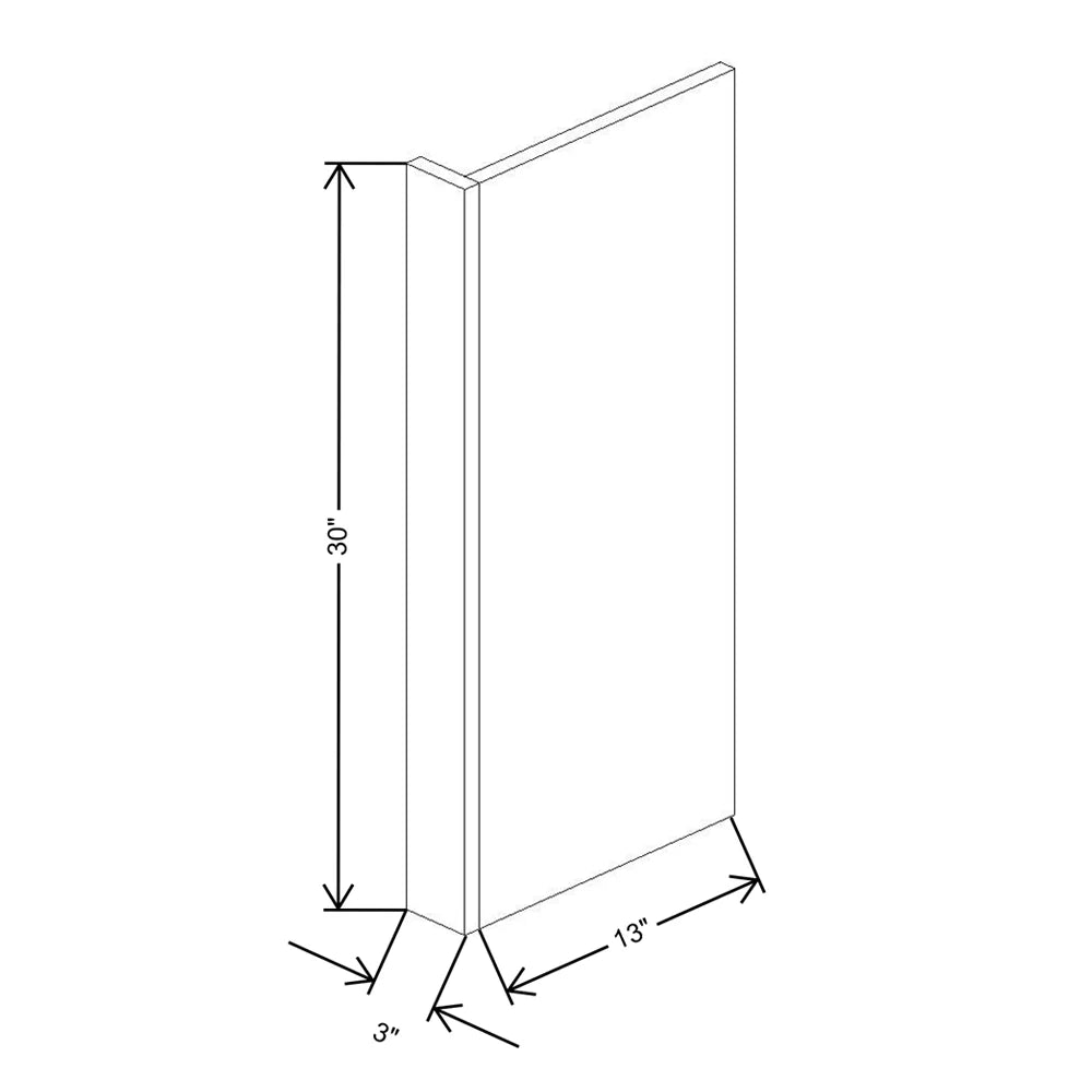 Fabuwood Ovela Catalina Woodline 4 3" W X 30" H X 13 7/8" D Wall End Panel