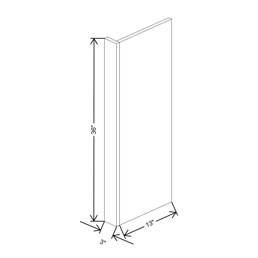 Fabuwood Ovela Catalina Verde Salvia 3" W X 36" H X 13 7/8" D Wall End Panel