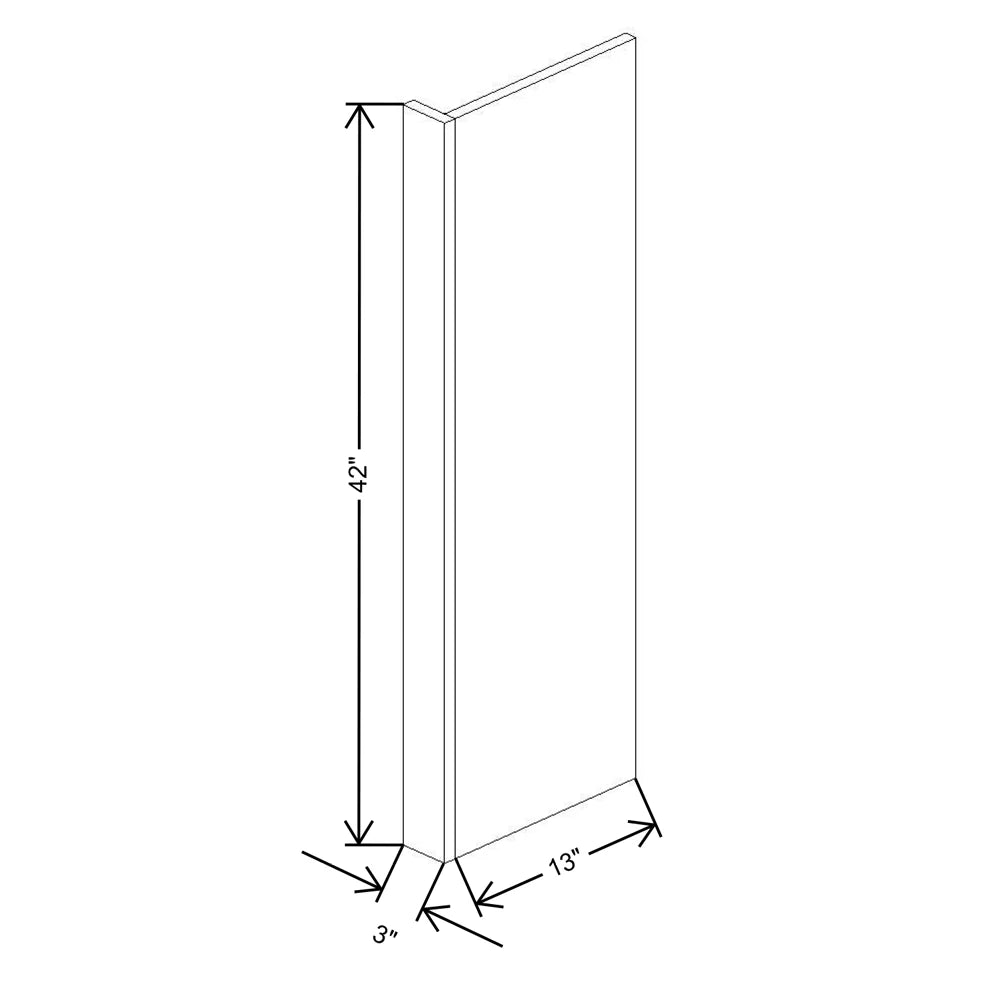 Fabuwood Ovela Tuscany Nocce 3 3" W x 42" H x 13 7/8" D Wall End Panel