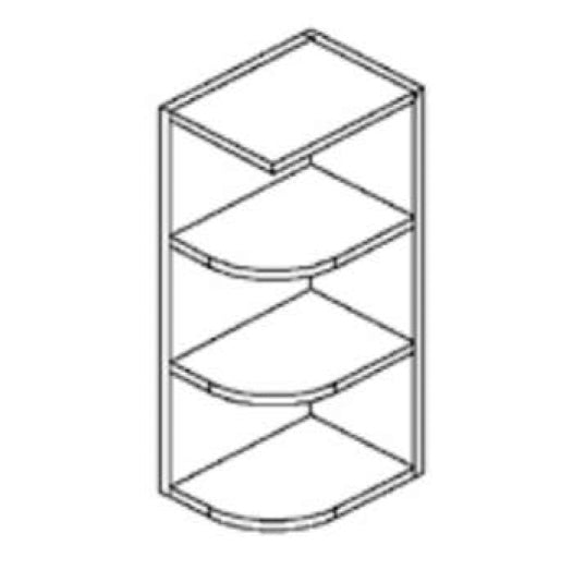 WES0930 - Assembled Cream White Shaker - Wall Cabinet - WALL END SHELF 09" X 30" - 9" x 30" X 12"