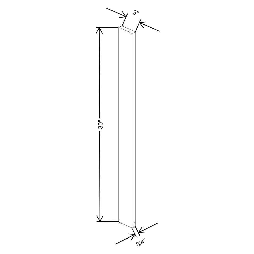 Fabuwood Allure Galaxy Indigo 3" W X 30" H Wall Filler