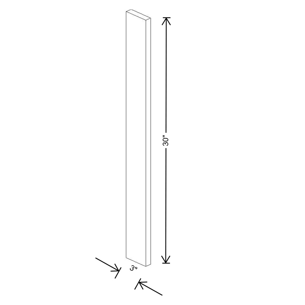 Fabuwood Ovela Catalina Verde Salvia 3" W X 30" H Wall Filler