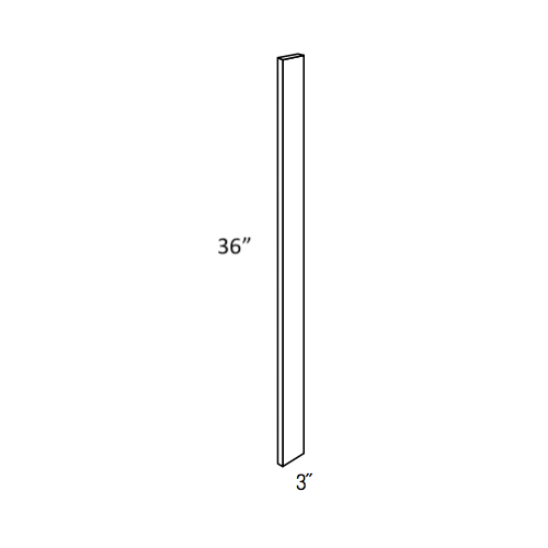 WF336 - Assembled Sage Green Shaker - Filler - 3/4" thick 3" wide 36" tall - 3/4" thick x 3" wide x 36" tall