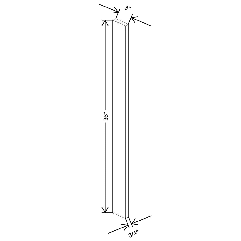 Fabuwood Allure Galaxy Nickel 3" W X 36" H Wall Filler
