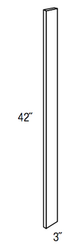 WF342 - Assembled Smoky Gray Double Shaker - Filler - 3/4" thick 3" wide 42" tall