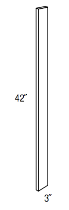WF342 - RTA Unfinished Shaker - Filler - 3/4" thick 3" wide 42" tall