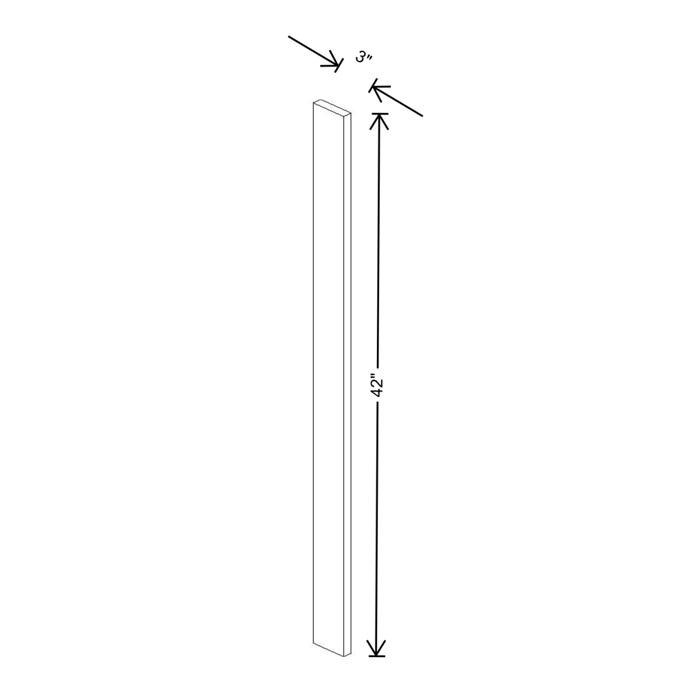 Fabuwood Allure Galaxy Mocha 3" W X 42" H Wall Filler