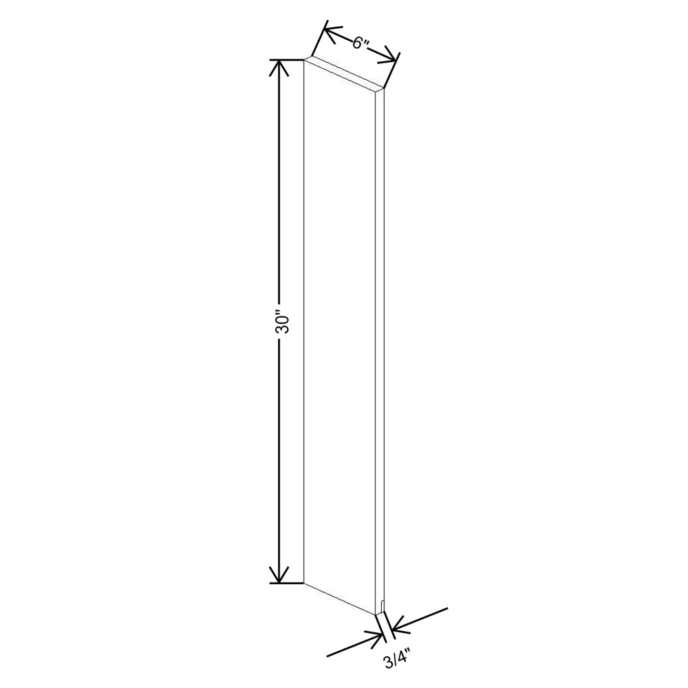 Fabuwood Allure Galaxy Frost 6" W X 30" H Wall Filler