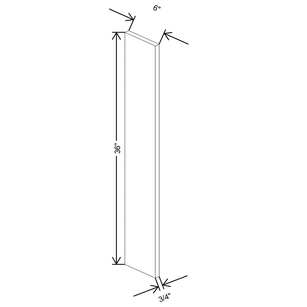 Fabuwood Allure Galaxy Dove 6" W X 36" H Wall Filler