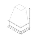 CNC Concord Elegant Dove 30" W Sloped Wood Hood