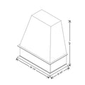 CNC Concord Richmond Stone 36" W Sloped Wood Hood