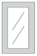 WM2142 - Assembled Perla Raised Panel - GLASS DOOR 21" X 42" TEXTURED GLASS - 21" X 42" X 3/4"