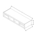 Fabuwood Allure Galaxy Biscuit 36" W X 06" H X 12" D Wine Organiser Cabinet