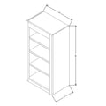Fabuwood Allure Galaxy Claystone 18" W X 36" H X 12" D Wall Open Shelf Cabinet