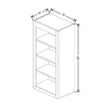 Fabuwood Allure Galaxy Biscuit 18" W X 39" H X 12" D Wall Open Shelf Cabinet