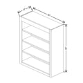 Fabuwood Allure Echo Izel Blue 30" W X 36" H X 12" D Wall Open Shelf Cabinet