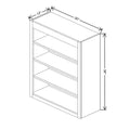 Fabuwood Allure Luna Natural Oak 30" W X 36" H X 12" D Wall Open Shelf Cabinet