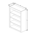 Fabuwood Allure Echo Orchid Purple 30" W X 42" H X 12" D Wall Open Shelf Cabinet
