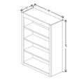 Fabuwood Allure Luna Natural Oak 30" W X 42" H X 12" D Wall Open Shelf Cabinet