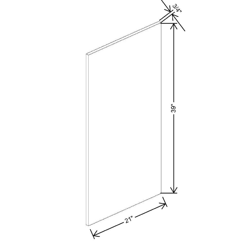 Fabuwood Ovela Catalina Agua Marina Gloss 3/4" W x 39" H x 13 3/4" D Mc Wainscot Wall Panel