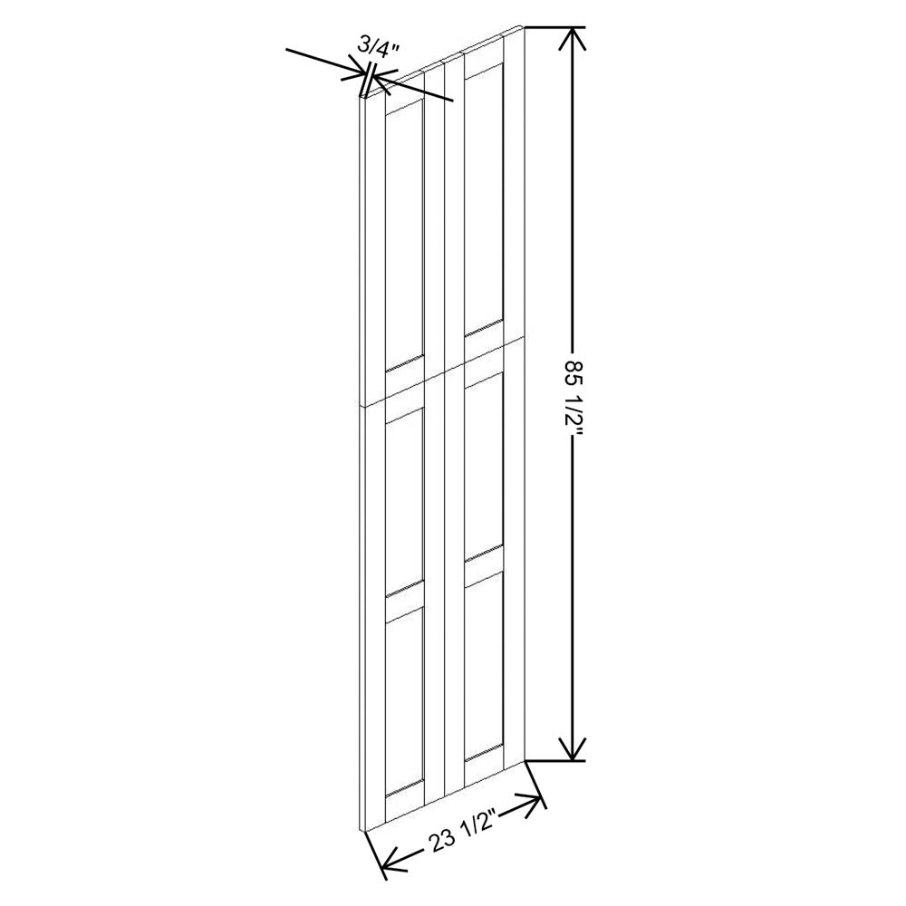 Fabuwood Allure Galaxy Mocha 23 1/2" W X 84 3/4" H X 3/4" D Wainscot Panel