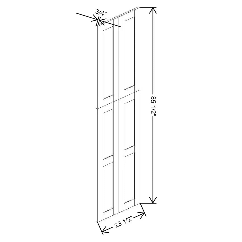 Fabuwood Allure Luna Desert Oak 23 1/2" W X 84 3/4" H X 3/4" D Wainscot Panel