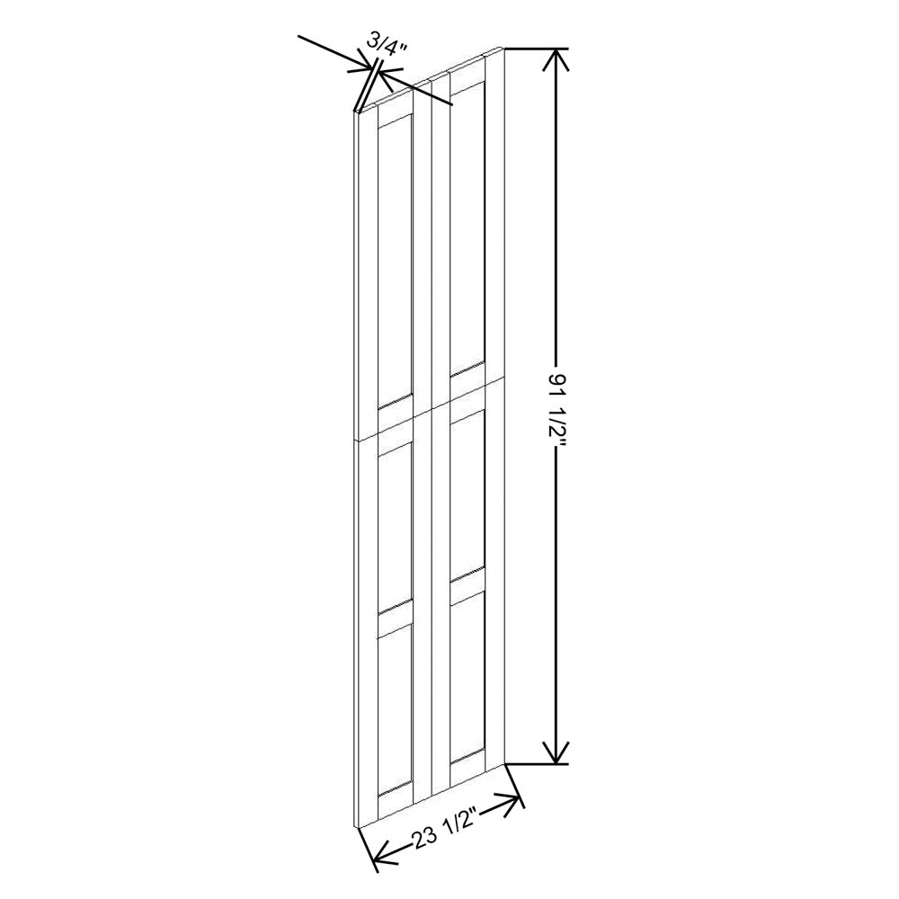 Fabuwood Allure Galaxy Mocha 23 1/2" W X 90 3/4" H X 3/4" D Wainscot Panel