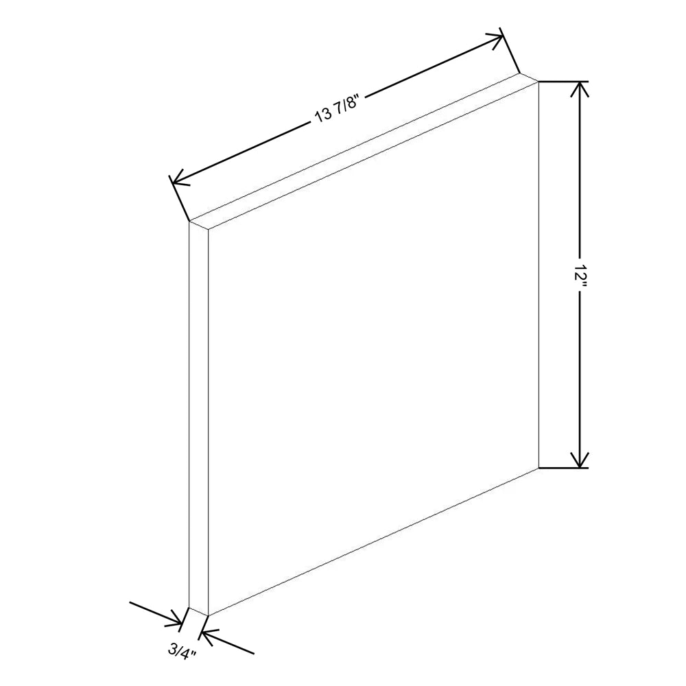 Fabuwood Ovela Tuscany Azul Indigo 3/4" W x 12" H x 13 3/4" D Wainscot Wall Panel
