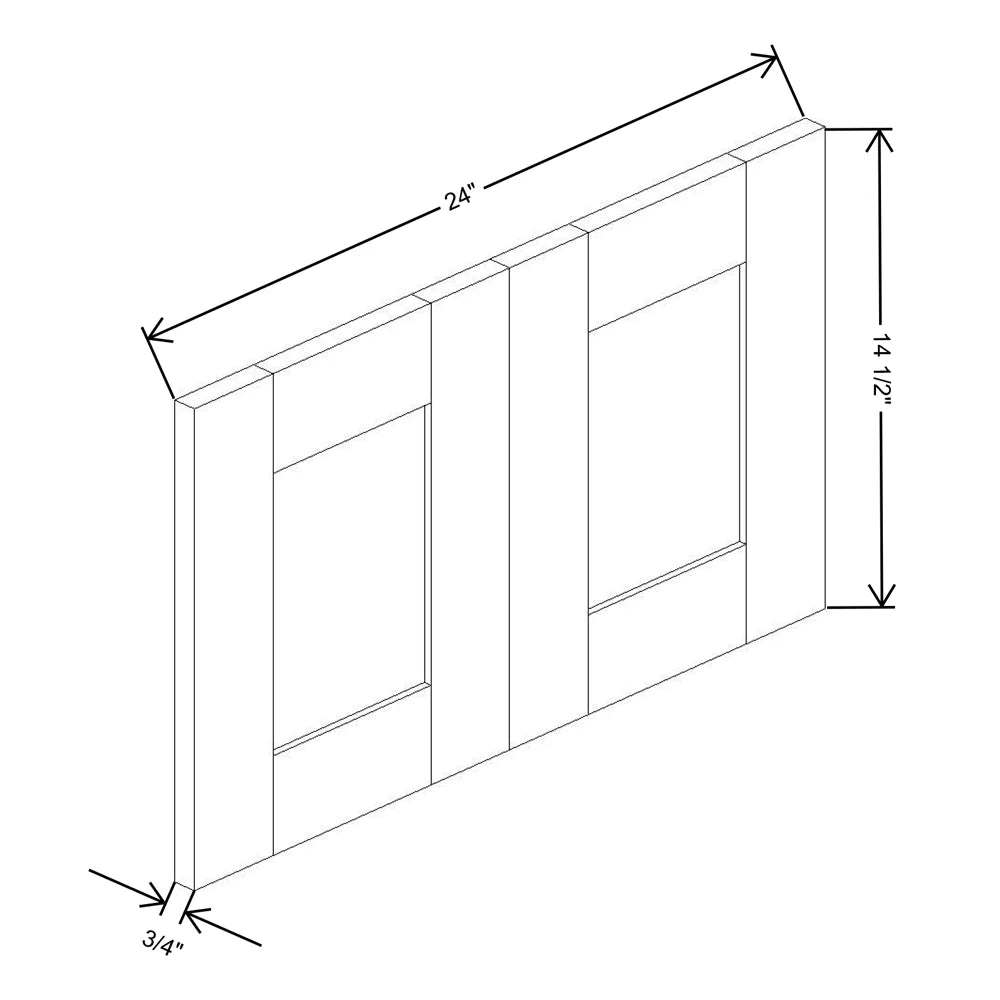 Fabuwood Allure Galaxy Indigo 23 1/2" W X 14 1/2" H X 3/4" D Wainscot Panel
