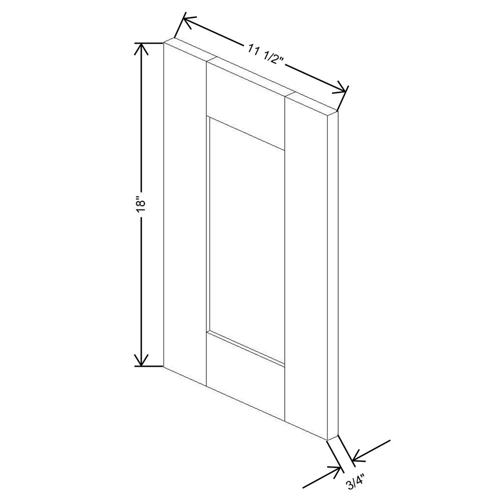 Fabuwood Allure Luna Natural Oak 11 1/2" W X 17 1/2" H X 3/4" D Wainscot Panel