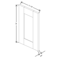 Fabuwood Allure Luna Natural Oak 11 1/2" W X 17 1/2" H X 3/4" D Wainscot Panel