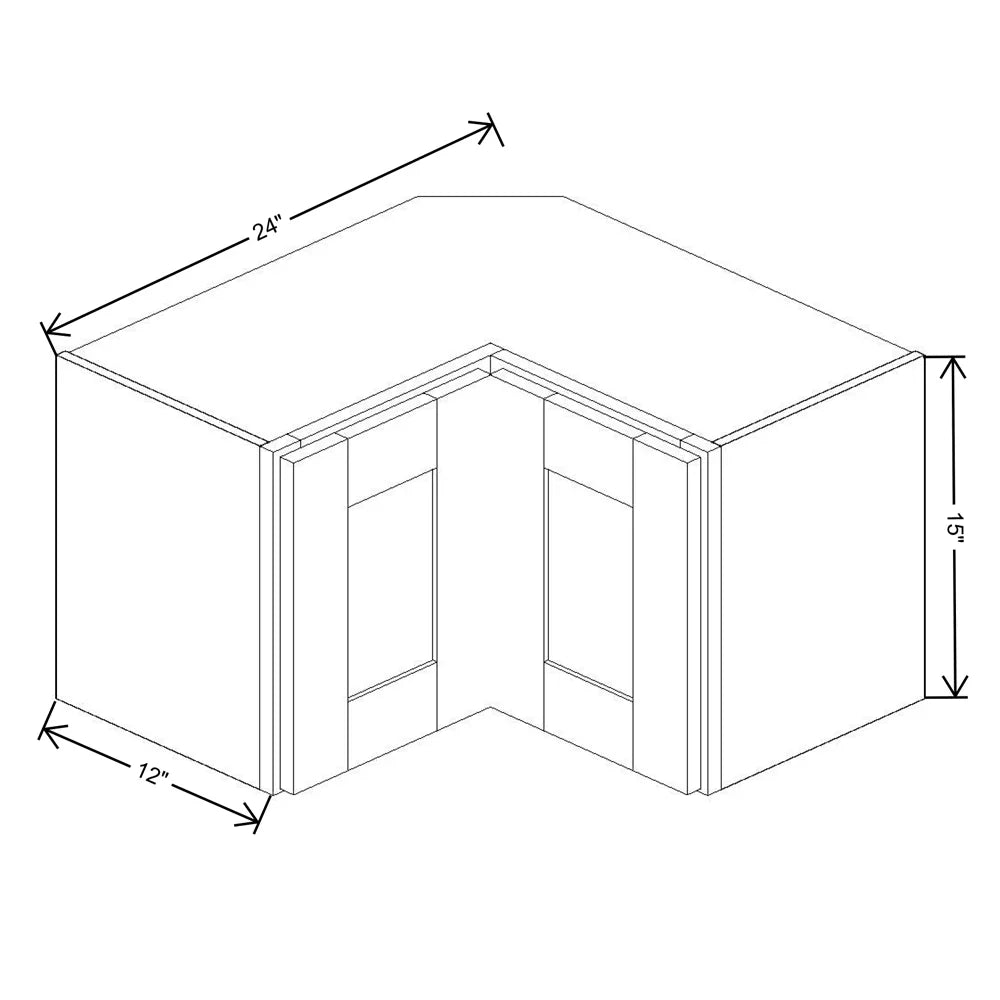 Fabuwood Allure Galaxy Biscuit 24" W X 15" H X 12" D Square Corner Wall