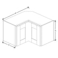 Fabuwood Allure Galaxy Natural Oak 24" W X 15" H X 12" D Square Corner Wall