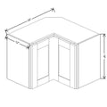 Fabuwood Allure Luna Natural Oak 24" W X 18" H X 12" D Square Corner Wall