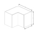 Fabuwood Illume Catalina Azul Indigo 24" W X 18" H X 12" D Square Corner Wall
