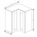 Fabuwood Allure Galaxy Natural Oak 24" W X 30" H X 12" D Square Corner Wall