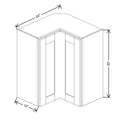 Fabuwood Allure Galaxy Dark Aqua 24" W X 30" H X 12" D Square Corner Wall