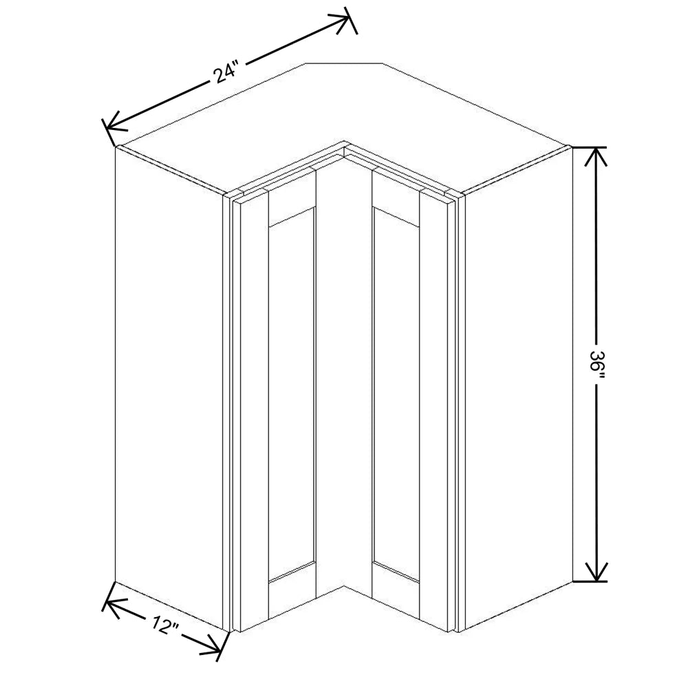 Fabuwood Allure Echo Cloud White 24" W X 36" H X 12" D Square Corner Wall