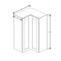 Fabuwood Allure Galaxy Dark Aqua 24" W X 39" H X 12" D Square Corner Wall