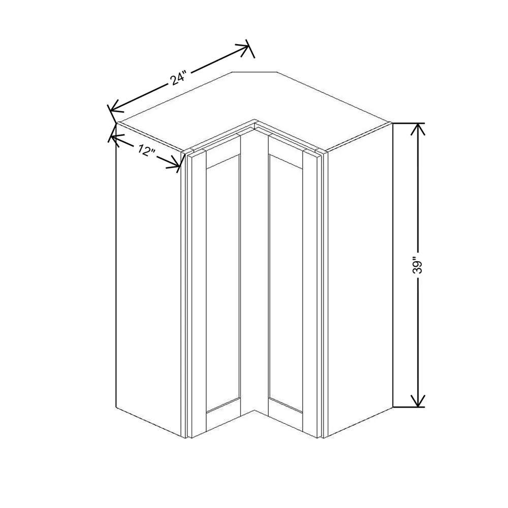 Fabuwood Allure Galaxy Cloud White 24" W X 39" H X 12" D Square Corner Wall
