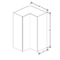 Fabuwood Illume Catalina Agua Marina Gloss 24" W X 39" H X 12" D Square Corner Wall