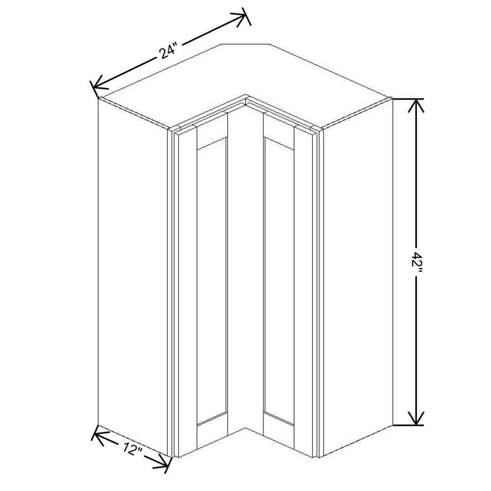 Fabuwood Allure Galaxy Natural Oak 24" W X 42" H X 12" D Square Corner Wall