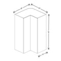 Fabuwood Illume Catalina Muratti 4 24" W x 42" H x 13" D Square Corner Wall Cabinet