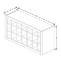 Fabuwood Allure Galaxy Mocha 36" W X 18" H X 12" D Wall Wine Rack