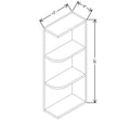 CNC Concord Elegant Stone 12" W X 30" H Knick Knack Wall Shelf
