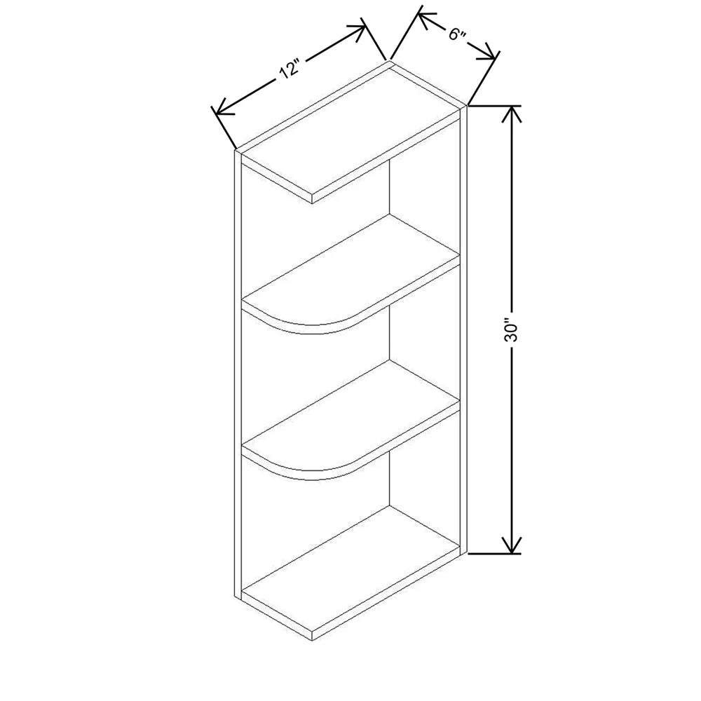 CNC Concord Fashion Ocean 12" W X 30" H Knick Knack Wall Shelf