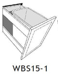 WBS15-1 - Assembled Unfinished Shaker - Accessory - WASTE BASKET 15"-1 INSERT (Order 1 RV358) - 11 1/4" X 17 1/2" X 21"