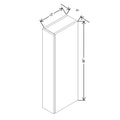 CNC Concord Elegant White 06" W X 36" H Wall Spice Cabinet