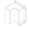 CNC Classic Milano Obsidian 24" W X 30" H Square Corner Wall Cabinet